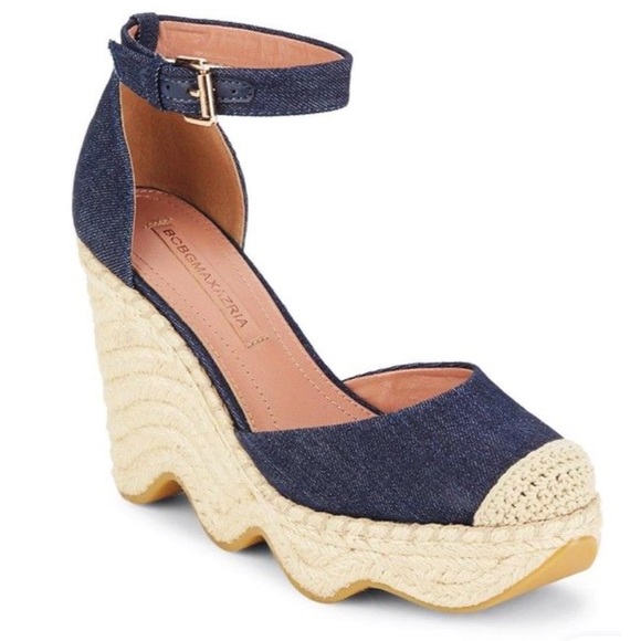 BCBGMAXAZRIA} Abell Denim Wedge Espadrille - Picture 13 of 13